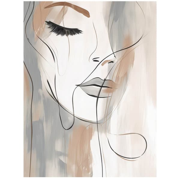 Elegance i penselstrøg Elegance i penselstrøg, 30x40 cm, hvid træramme, 230 gsm mat papir