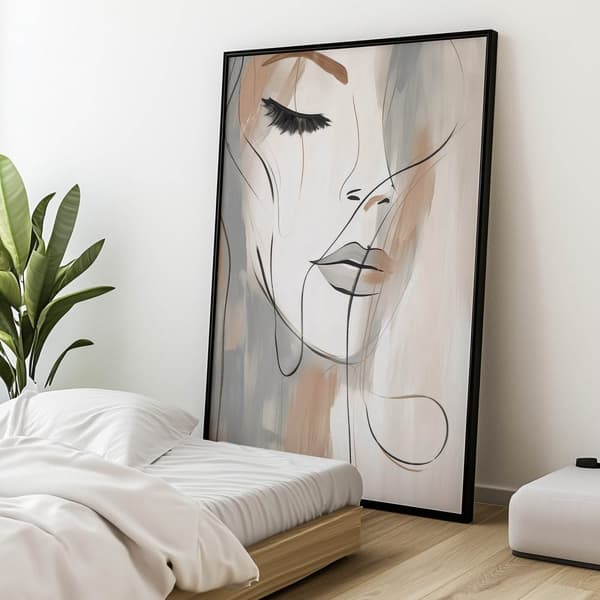 Elegance i penselstrøg Elegance i penselstrøg, 50x70 cm, sort aluminiumsramme, 230 gsm mat papir
