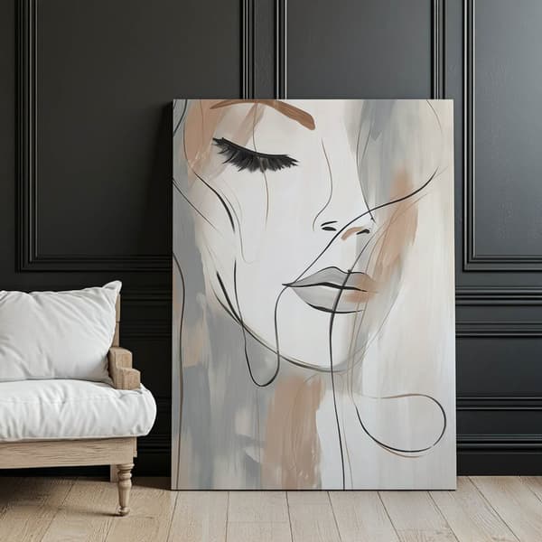 Elegance i penselstrøg Elegance i penselstrøg, 50x70 cm, sort aluminiumsramme, 230 gsm mat papir