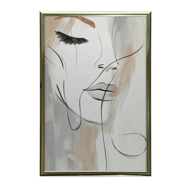 Elegance i penselstrøg Elegance i penselstrøg, 50x70 cm, sort aluminiumsramme, 230 gsm mat papir