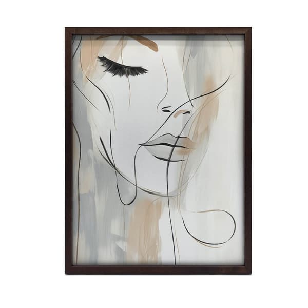 Elegance i penselstrøg Elegance i penselstrøg, 50x70 cm, sort aluminiumsramme, 230 gsm mat papir