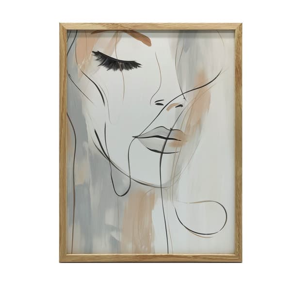 Elegance i penselstrøg Elegance i penselstrøg, 50x70 cm, sort aluminiumsramme, 230 gsm mat papir
