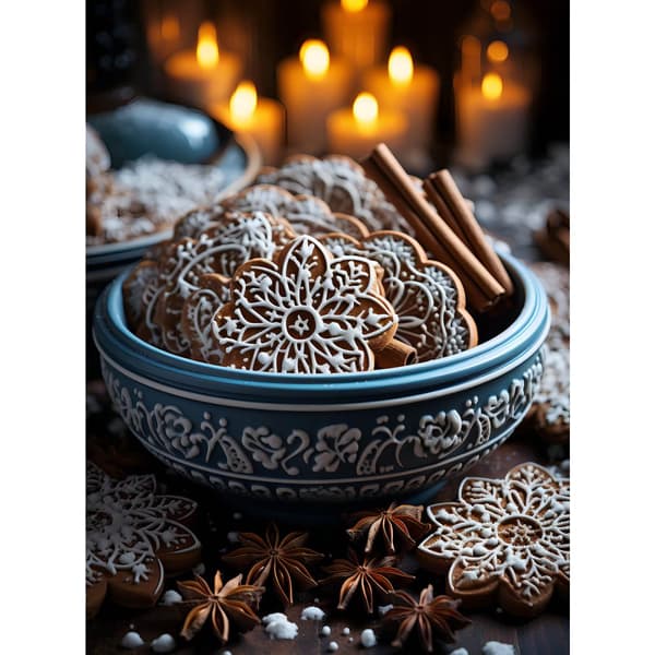 Gingerbread Wonders Gingerbread Wonders, 60x90 cm, guld aluminiumsramme, 230 gsm mat papir