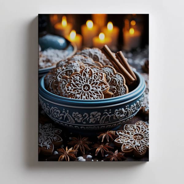 Gingerbread Wonders Gingerbread Wonders, 60x90 cm, guld aluminiumsramme, 230 gsm mat papir
