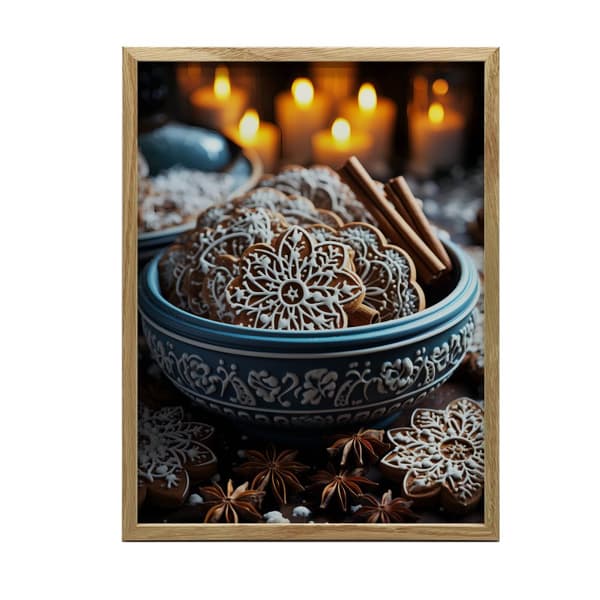 Gingerbread Wonders Gingerbread Wonders, 60x90 cm, guld aluminiumsramme, 230 gsm mat papir