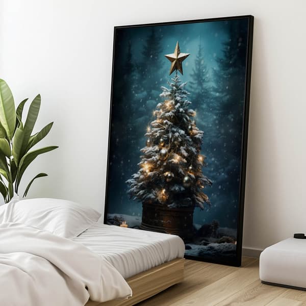 Julgran i skogen Julgran i skogen, 60x90 cm, ramlös, 230 gsm matt papper