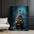 Pikkukuva 10 / 10: Joulukuusi metsässä Joulukuusi metsässä, 50x70 cm, vaalea tammipuurunko, 230 gsm mattapaperi