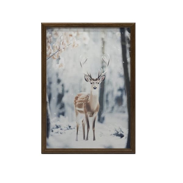 Young Deer in Winter Forest Young Deer in Winter Forest, 60x90 cm, uindrammet, 230 gsm mat papir