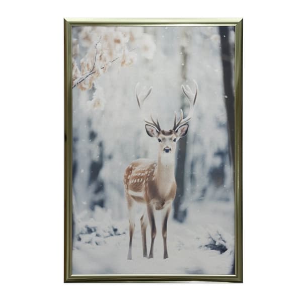 Young Deer in Winter Forest Young Deer in Winter Forest, 60x90 cm, uindrammet, 230 gsm mat papir