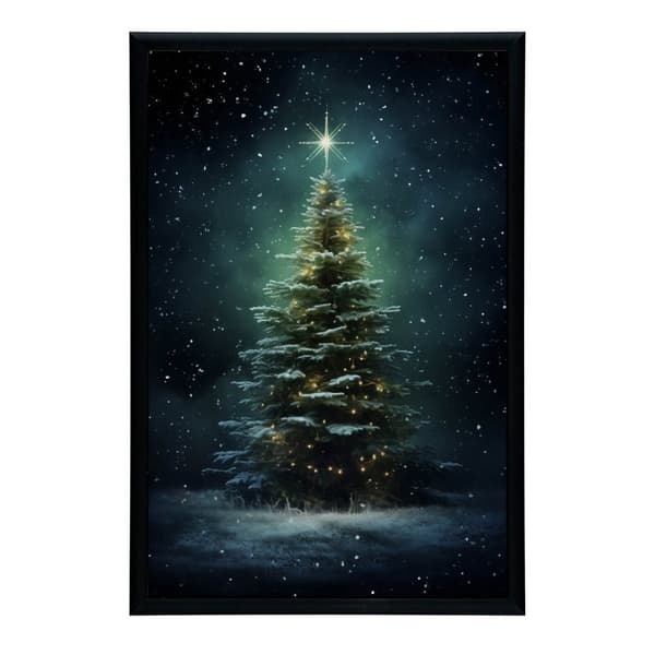 Christmas Tree in the Night Glow Christmas Tree in the Night Glow, 70x100 cm, ljus ekträram, 230 gsm matt papper