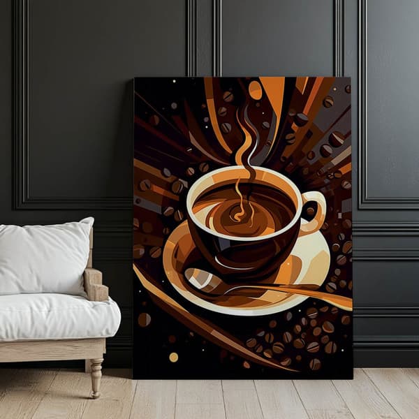 Retro Aroma Retro Aroma, 50x70 cm, oinramad, premium canvas på bår