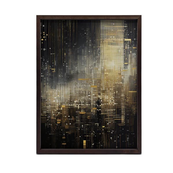 City Lights, svart och guld affisch City Lights, svart och guld affisch, 40x50 cm, oinramad, 230 gsm matt papper