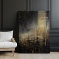 Miniatyrbild 10 av 10: City Lights, svart och guld affisch City Lights, svart och guld affisch, 50x70 cm, oinramad, premium canvas på bår