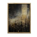 Miniatyrbild 1 av 10: City Lights, svart och guld affisch City Lights, svart och guld affisch, 50x70 cm, oinramad, premium canvas på bår