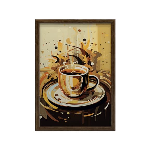 Coffee Time Coffee Time, 30x40 cm, guld aluminiumsramme, 230 gsm mat papir