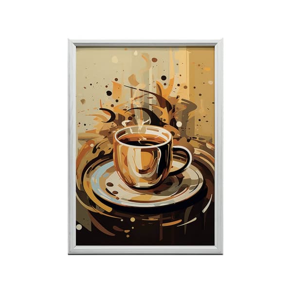 Coffee Time Coffee Time, 30x40 cm, guld aluminiumsramme, 230 gsm mat papir