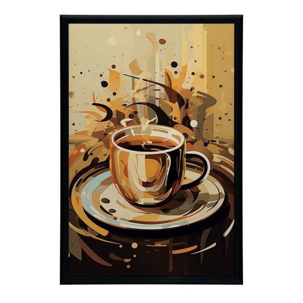 Coffee Time Coffee Time, 30x40 cm, guld aluminiumsramme, 230 gsm mat papir