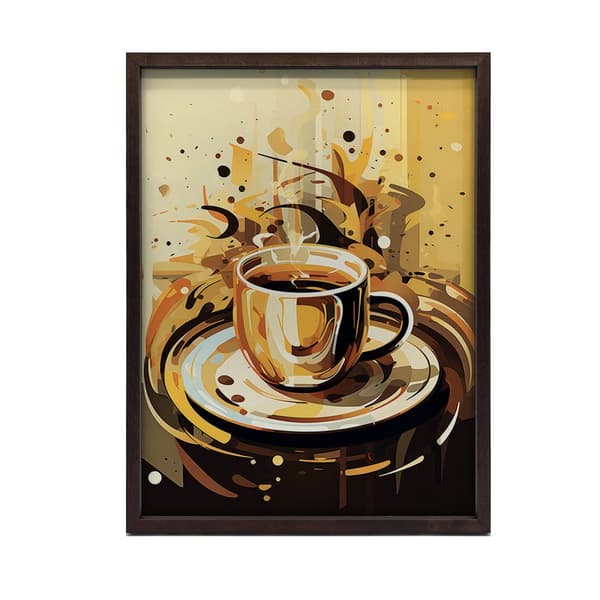 Coffee Time Coffee Time, 30x40 cm, guld aluminiumsramme, 230 gsm mat papir