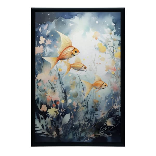 World of Underwater Delicacy World of Underwater Delicacy, 50x70 cm, guld aluminiumsramme, 230 gsm mat papir