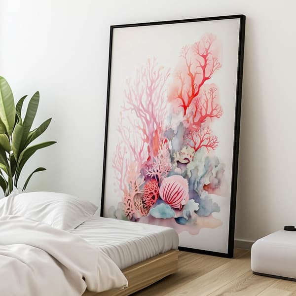 Färgglada berättelser från undervattensvärlden Färgglada berättelser från undervattensvärlden, 70x100 cm, oinramad, premiumduk på bår