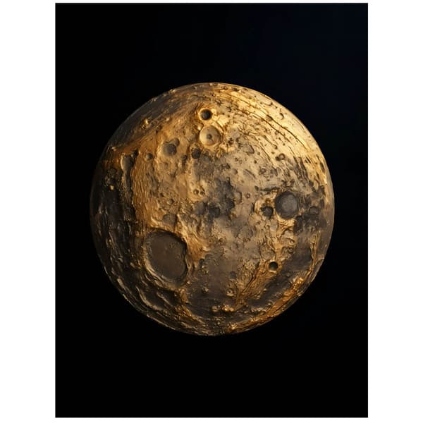 Golden Night Golden Night, 30x40 cm, guld aluminiumsramme, 230 gsm mat papir
