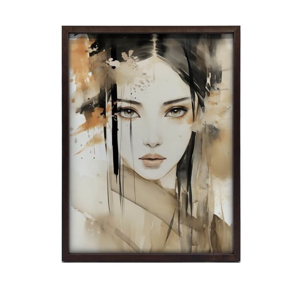 Ansigt af en smuk japansk kvinde Ansigt af en smuk japansk kvinde, 50x70 cm, uindrammet, 230 gsm mat papir