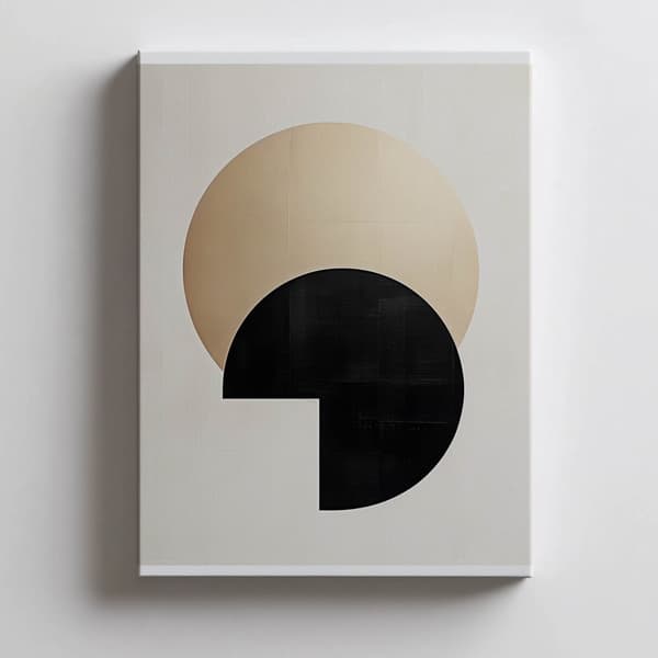 Golden Harmony: Black Space Golden Harmony: Black Space, 30x40 cm, sort aluminiumsramme, 230 gsm mat papir