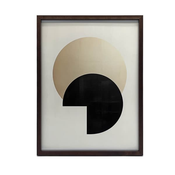 Golden Harmony: Black Space Golden Harmony: Black Space, 30x40 cm, sort aluminiumsramme, 230 gsm mat papir