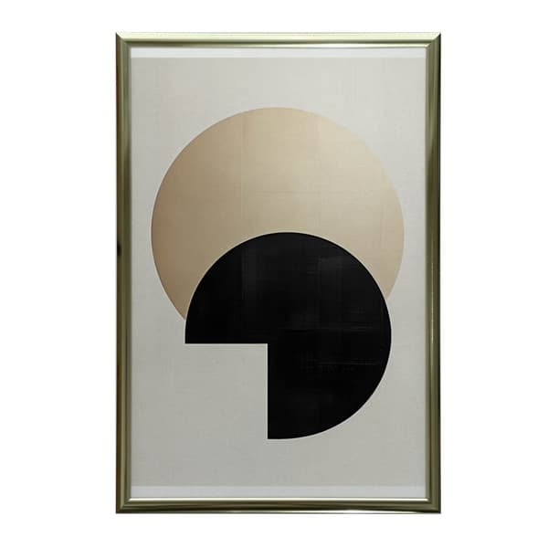 Golden Harmony: Black Space Golden Harmony: Black Space, 50x70 cm, uindrammet, premium lærred på båre