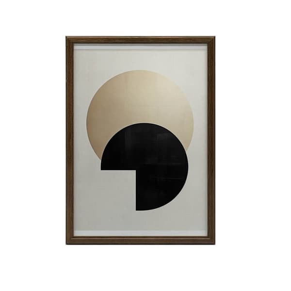 Golden Harmony: Black Space Golden Harmony: Black Space, 50x70 cm, uindrammet, premium lærred på båre