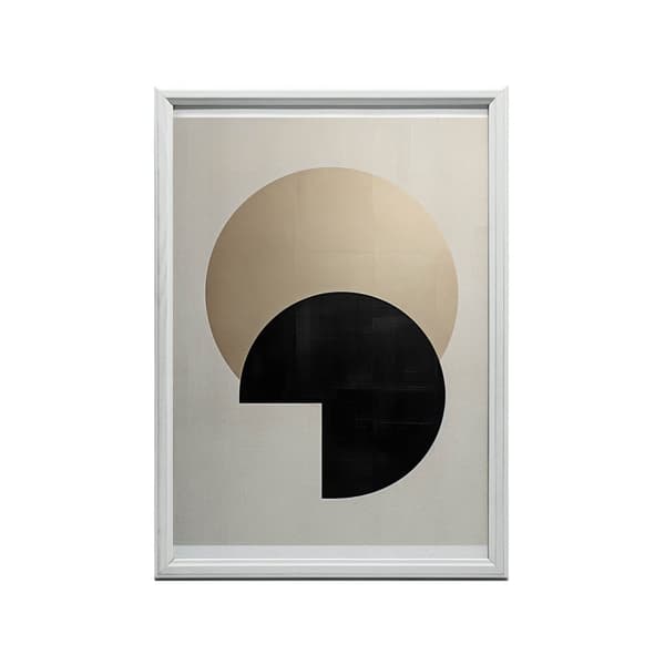 Golden Harmony: Black Space Golden Harmony: Black Space, 50x70 cm, uindrammet, premium lærred på båre