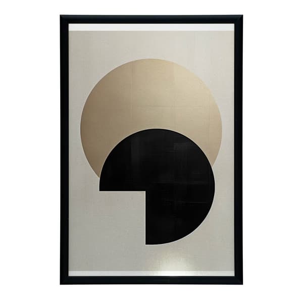 Golden Harmony: Black Space Golden Harmony: Black Space, 50x70 cm, uindrammet, premium lærred på båre