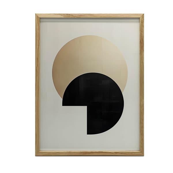 Golden Harmony: Black Space Golden Harmony: Black Space, 50x70 cm, uindrammet, premium lærred på båre