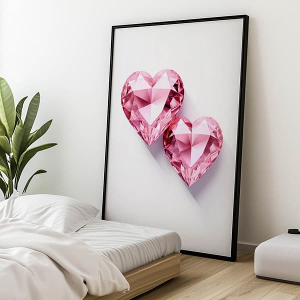 Glitter Hearts: Romantic Story Glitter Hearts: Romantic Story, 30x40 cm, uindrammet, 230 gsm mat papir