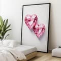 Miniatyrbild 5 av 10: Glitter Hearts: Romantic Story Glitter Hearts: Romantic Story, 40x50 cm, svart aluminiumram, 230 gsm matt papper