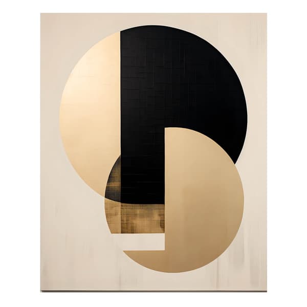 Interpenetrating Colors of Gold and Black Interpenetrating Colors of Gold and Black, 30x40 cm, guld aluminiumram, 230 gsm matt papper