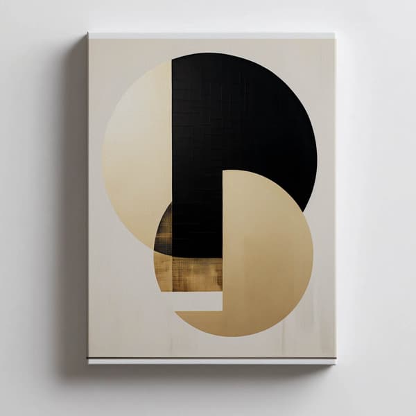Interpenetrating Colors of Gold and Black Interpenetrating Colors of Gold and Black, 30x40 cm, guld aluminiumram, 230 gsm matt papper