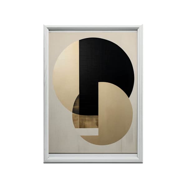 Interpenetrating Colors of Gold and Black Interpenetrating Colors of Gold and Black, 30x40 cm, guld aluminiumram, 230 gsm matt papper