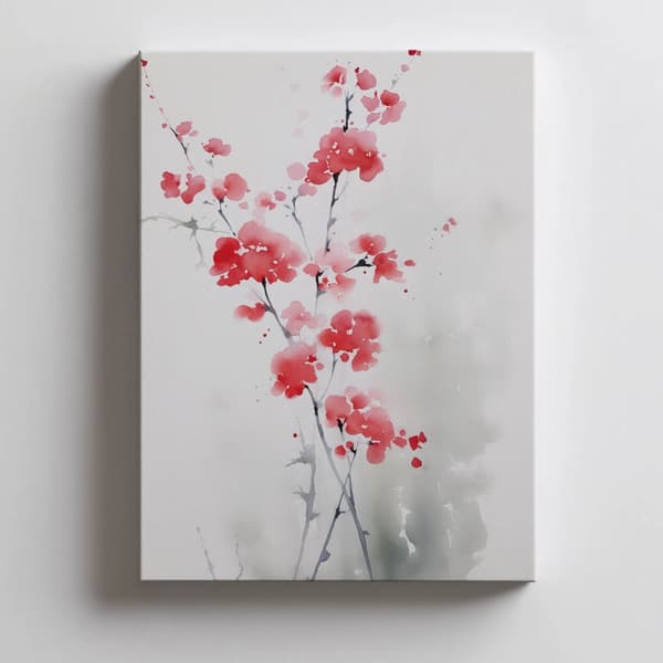 Spring Cherry Charm Spring Cherry Charm, 50x70 cm, stel af lys egetræstræ, 230 gsm mat papir
