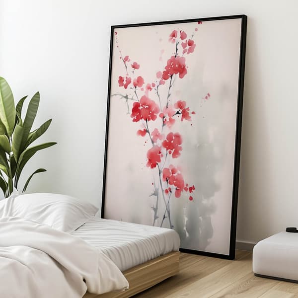 Spring Cherry Charm Spring Cherry Charm, 50x70 cm, stel af lys egetræstræ, 230 gsm mat papir