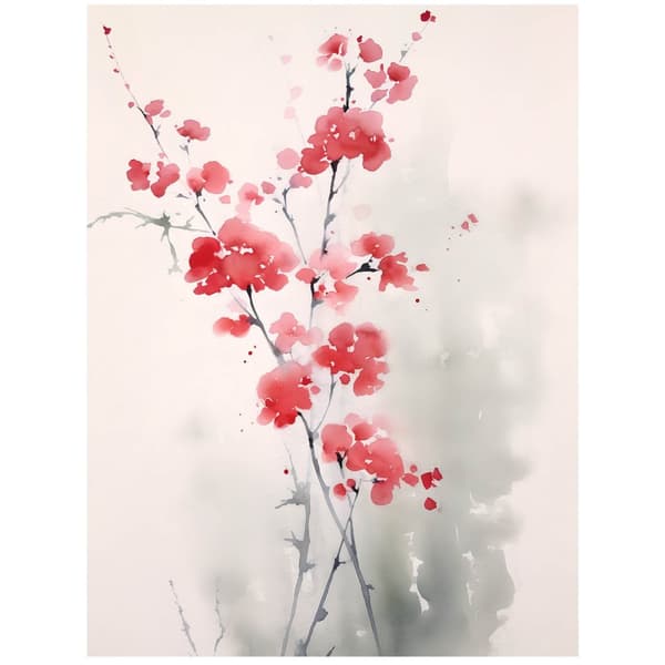 Spring Charm of Cherry Spring Charm of Cherry, 70x100 cm, lys egetræsramme, 230 gsm mat papir