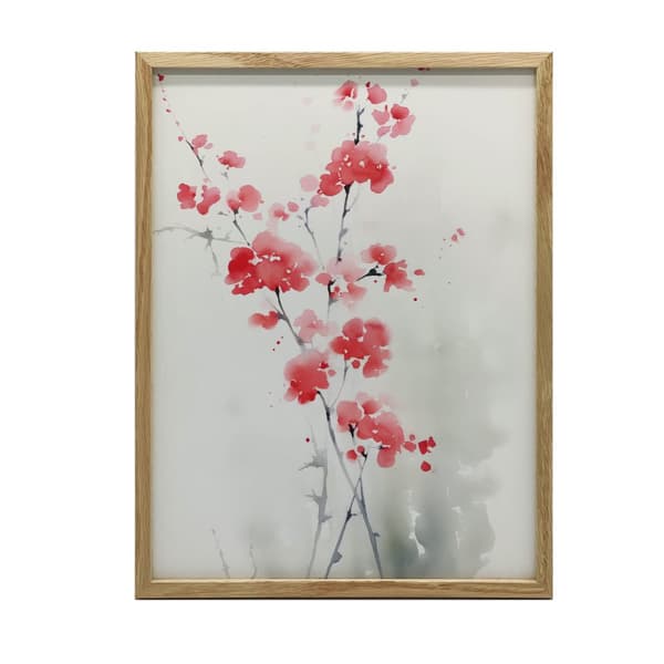 Spring Charm of Cherry Spring Charm of Cherry, 70x100 cm, lys egetræsramme, 230 gsm mat papir