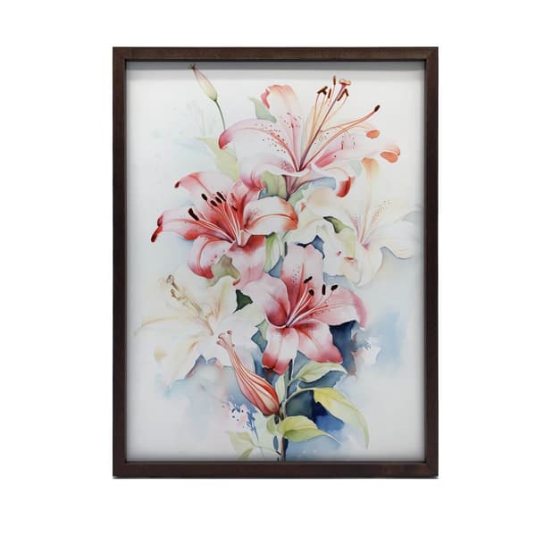 Lilies: The Delicacy of Spring Lilies: The Delicacy of Spring, 40x50 cm, sort aluminiumsramme, 230 gsm mat papir