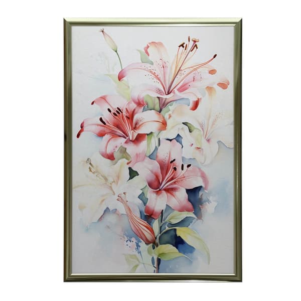 Lilies: The Delicacy of Spring Lilies: The Delicacy of Spring, 70x100 cm, lys egetræsramme, 230 gsm mat papir