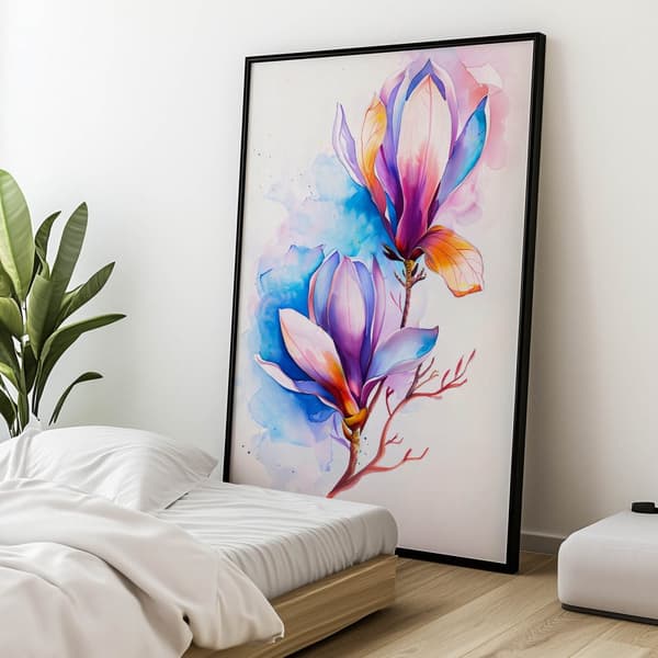 Magnolia Colour Explosion Magnolia Colour Explosion, 50x70 cm, lys egetræsramme, 230 gsm mat papir