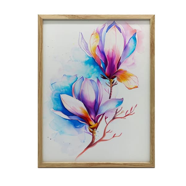 Magnolia Colour Explosion Magnolia Colour Explosion, 50x70 cm, lys egetræsramme, 230 gsm mat papir