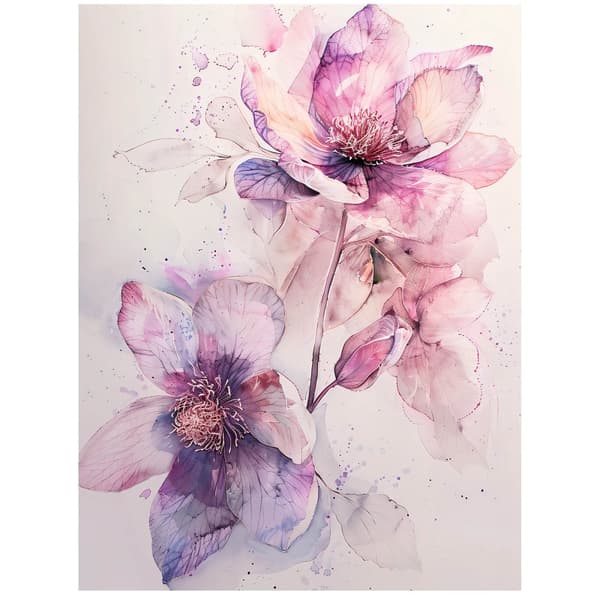 Blomsporträtt av våren Blomsporträtt av våren, 70x100 cm, oinramad, premiumduk på bår