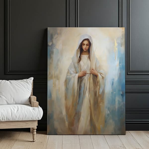 Sacred Beauty - Mary Sacred Beauty - Mary, 60x90 cm, sort aluminiumsramme, 230 gsm mat papir
