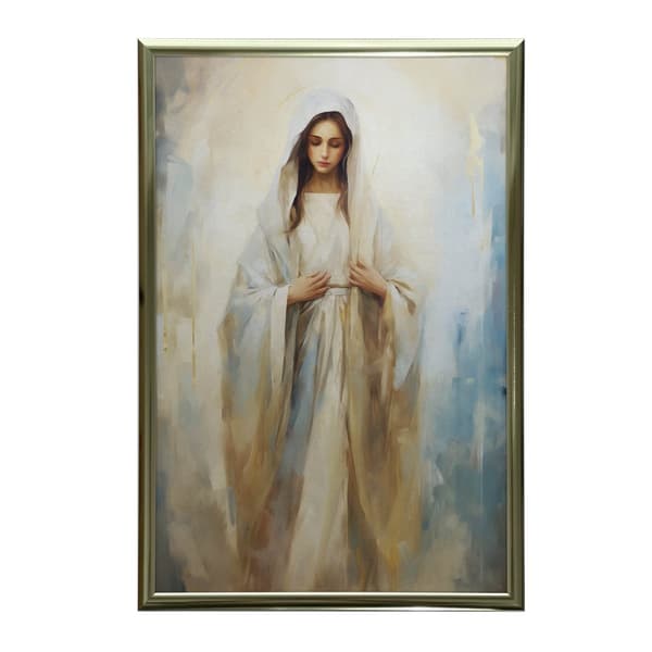 Sacred Beauty - Mary Sacred Beauty - Mary, 60x90 cm, guld aluminiumsramme, 230 gsm mat papir