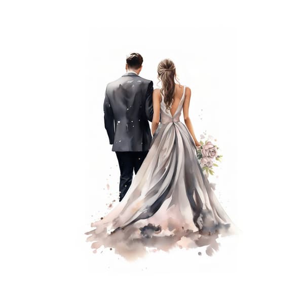 Walking Towards Love Walking Towards Love, 70x100 cm, mørkebrun træramme, 230 gsm mat papir